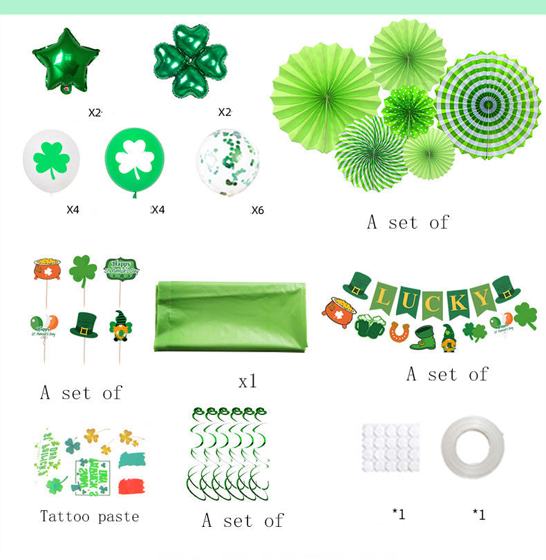St. Patrick's Day Balloon Set for Party Backdrops