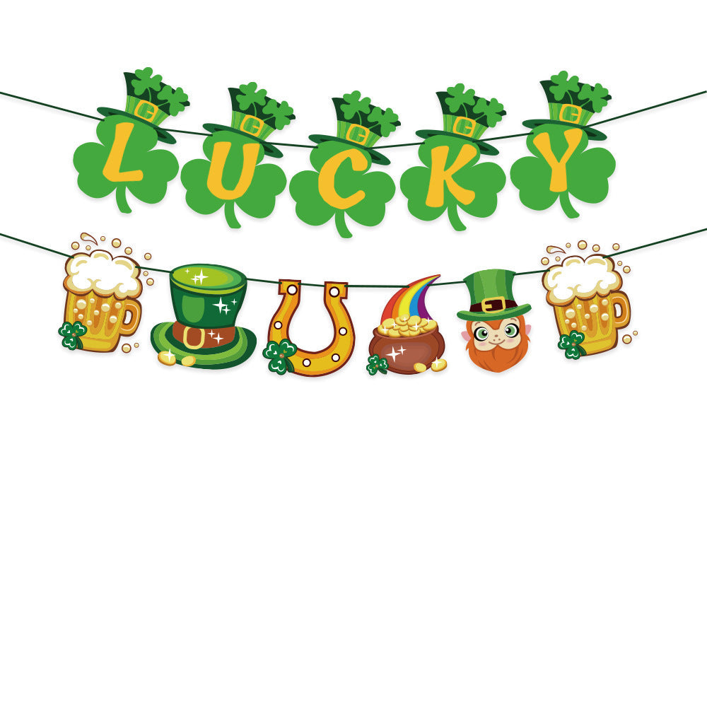 St. Patrick's Day Banner & Balloon Party Decor Set