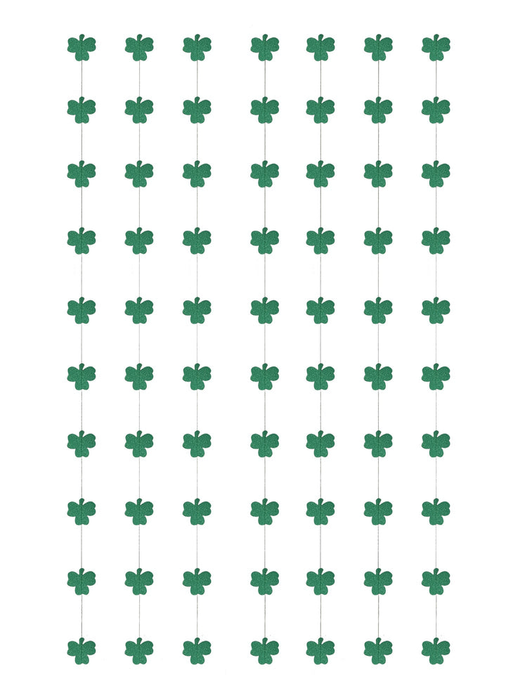 St. Patrick’s Day Clover Banner – 10 Glitter Strands