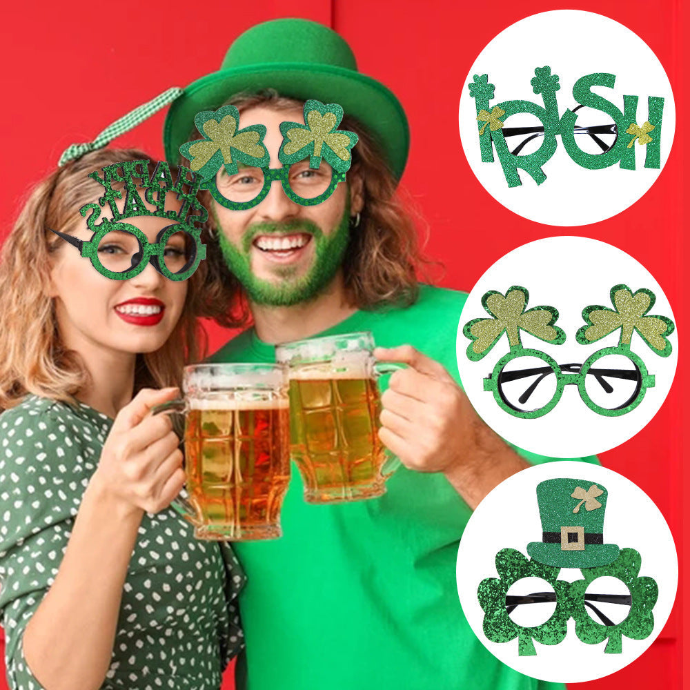St. Patrick's Day Novelty Glasses for Party Photos
