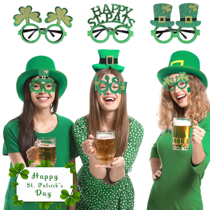 St. Patrick's Day Novelty Glasses for Party Photos