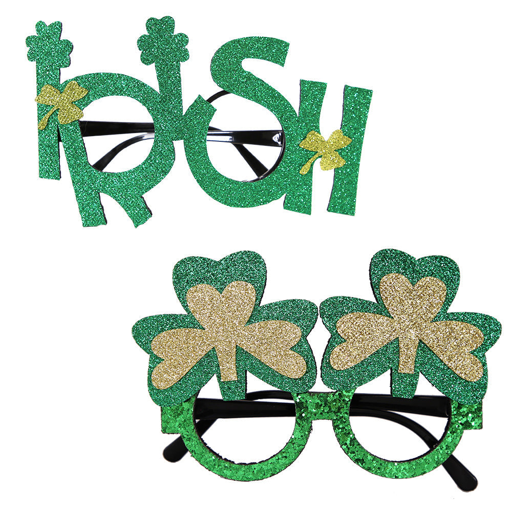St. Patrick's Day Novelty Glasses for Party Photos
