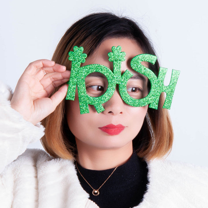 Party Rock Shades — Glitter St. Patrick's Day Glasses