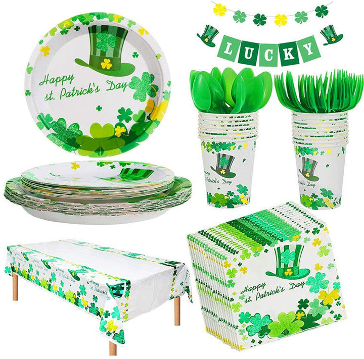 St. Patrick's Day Party Tableware Set for Easy Hosting