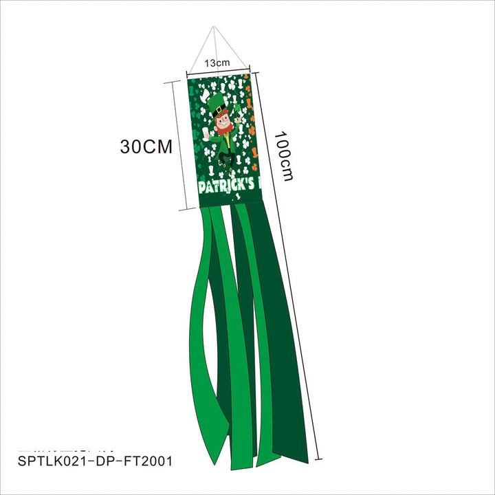 St. Patrick's Day Windsock Flag – Festive Garden Flair