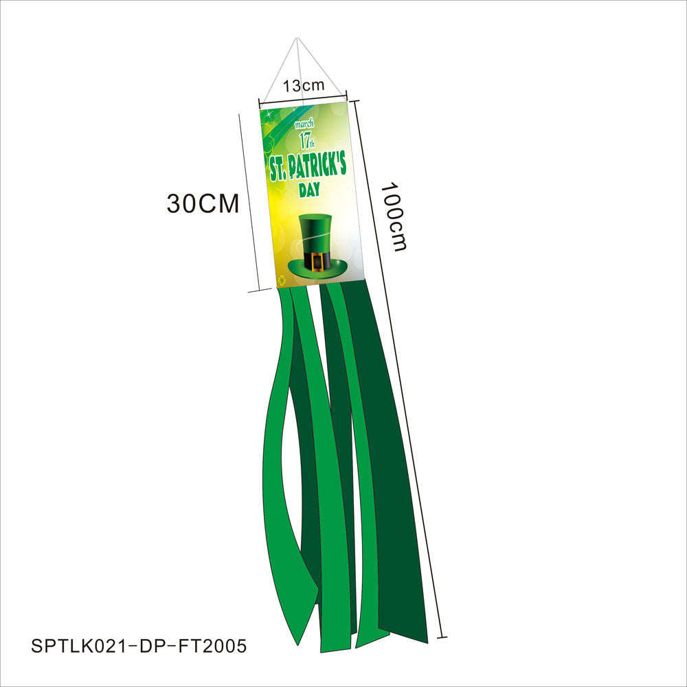 St. Patrick's Day Windsock Flag – Festive Garden Flair
