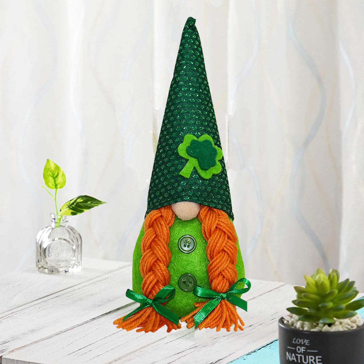 St. Patrick's Day Gnome Pair – Festive Tabletop Decor