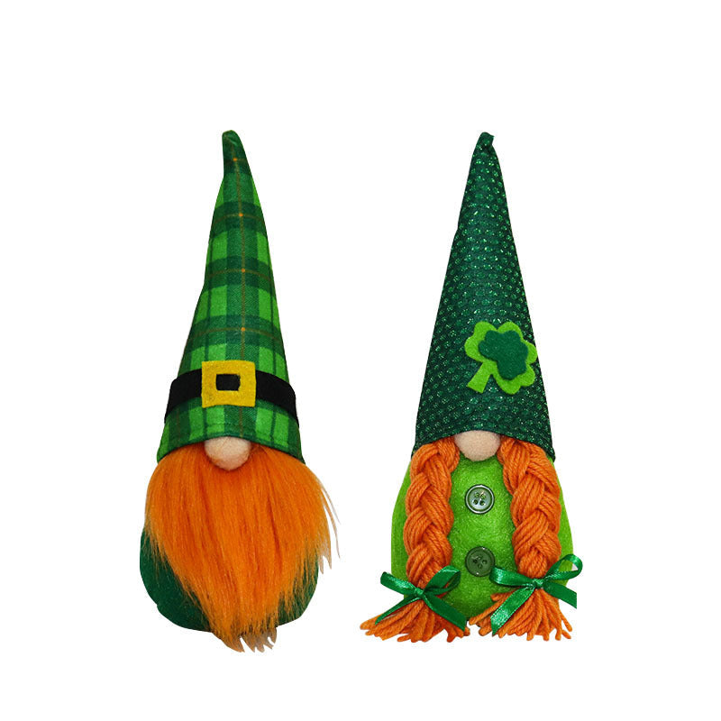 St. Patrick's Day Gnome Pair – Festive Tabletop Decor