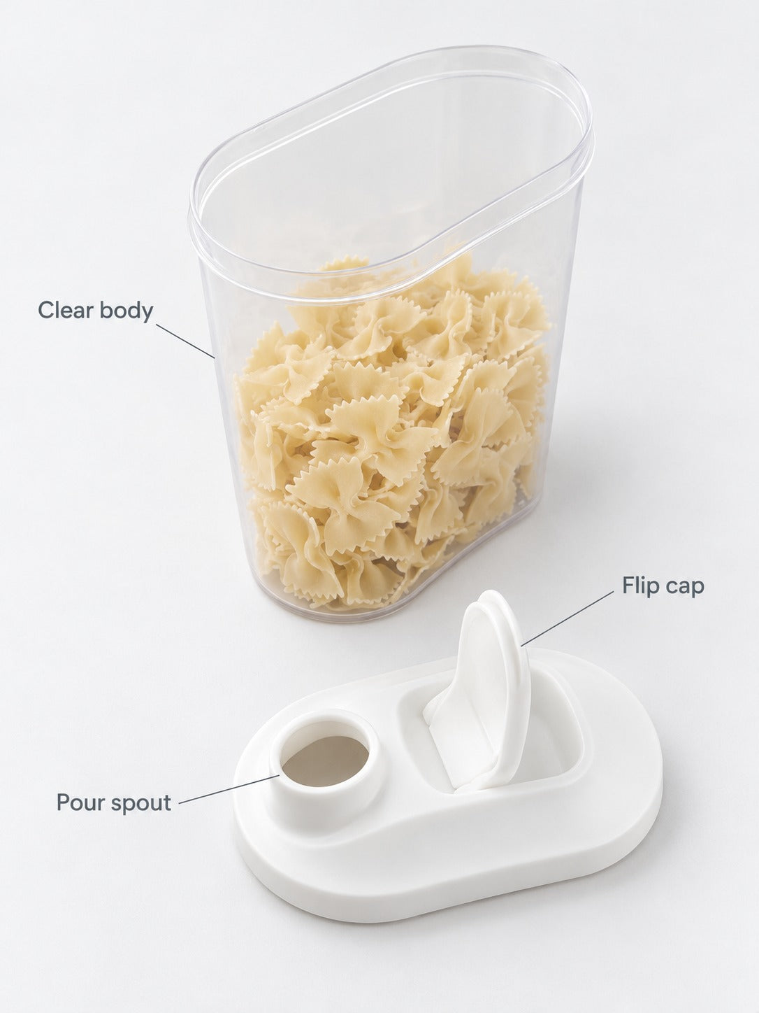 Stackable Cereal Dispenser with Pour Spout, 2-Pack