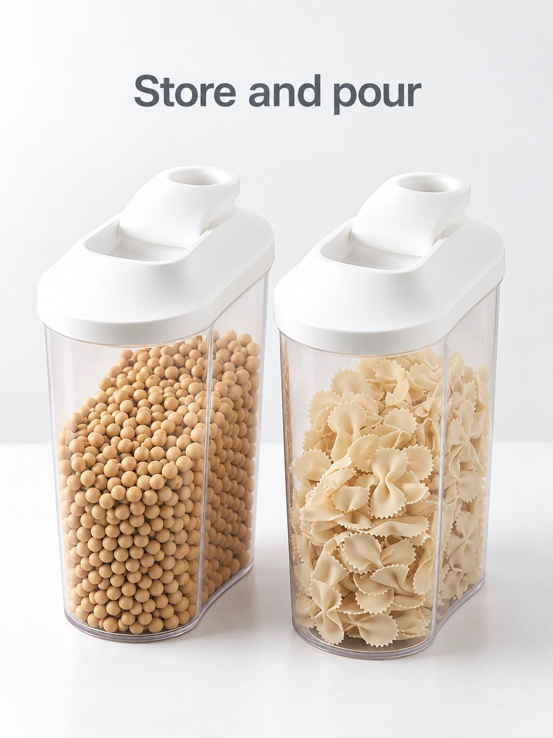 Stackable Cereal Dispenser with Pour Spout, 2-Pack