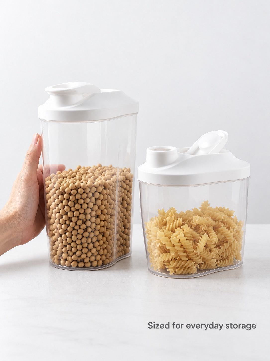 Stackable Cereal Dispenser with Pour Spout, 2-Pack