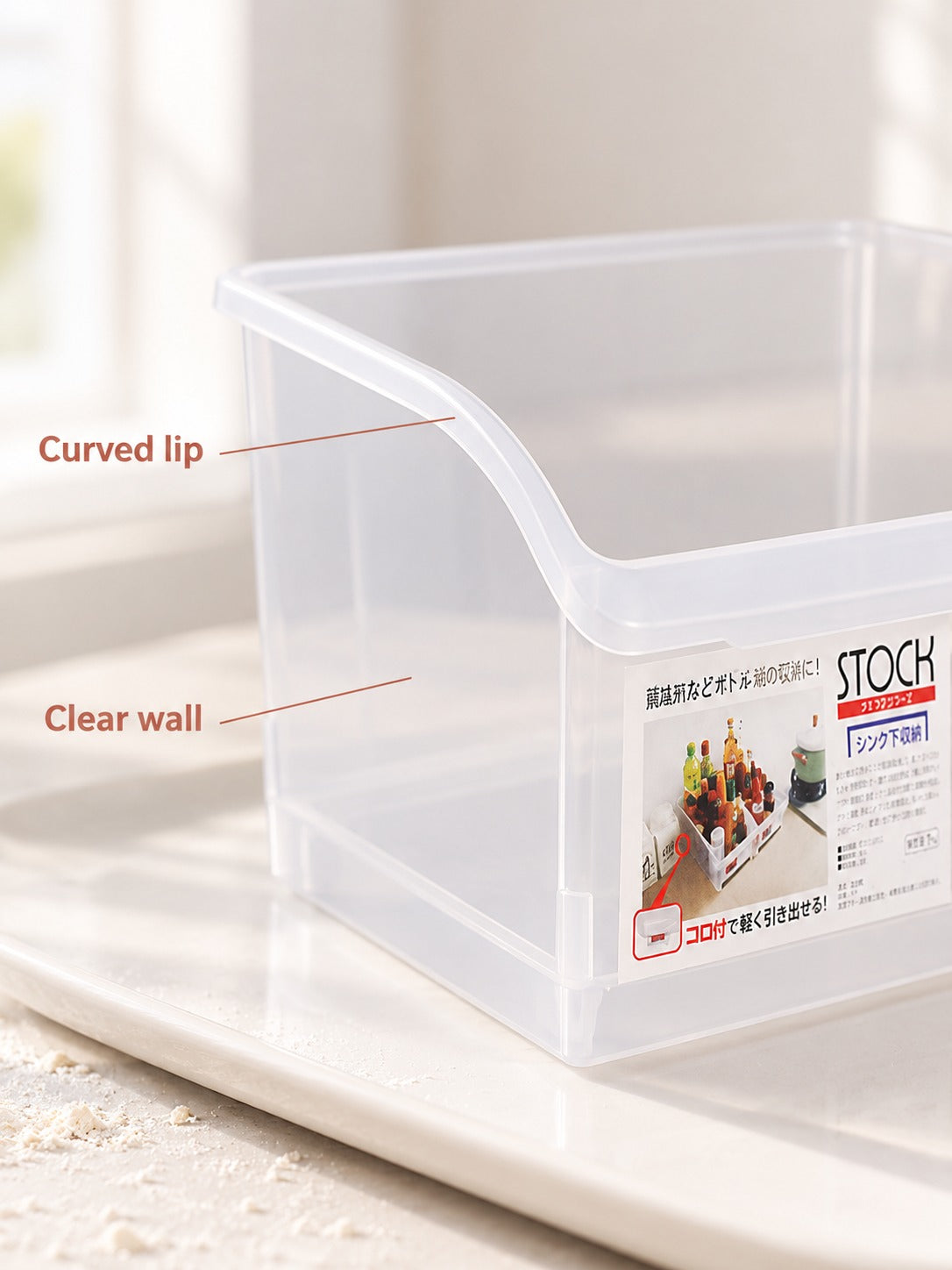 Stackable Clear Fridge Bin for Fruit, Vegetables & Eggs