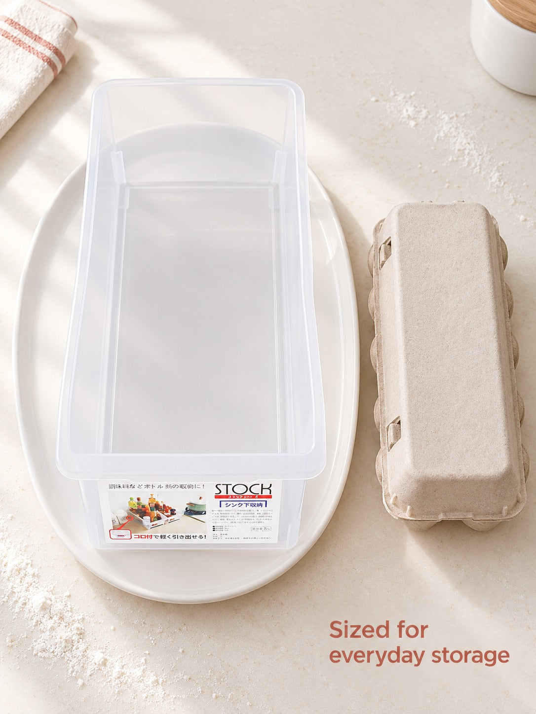 Stackable Clear Fridge Bin for Fruit, Vegetables & Eggs