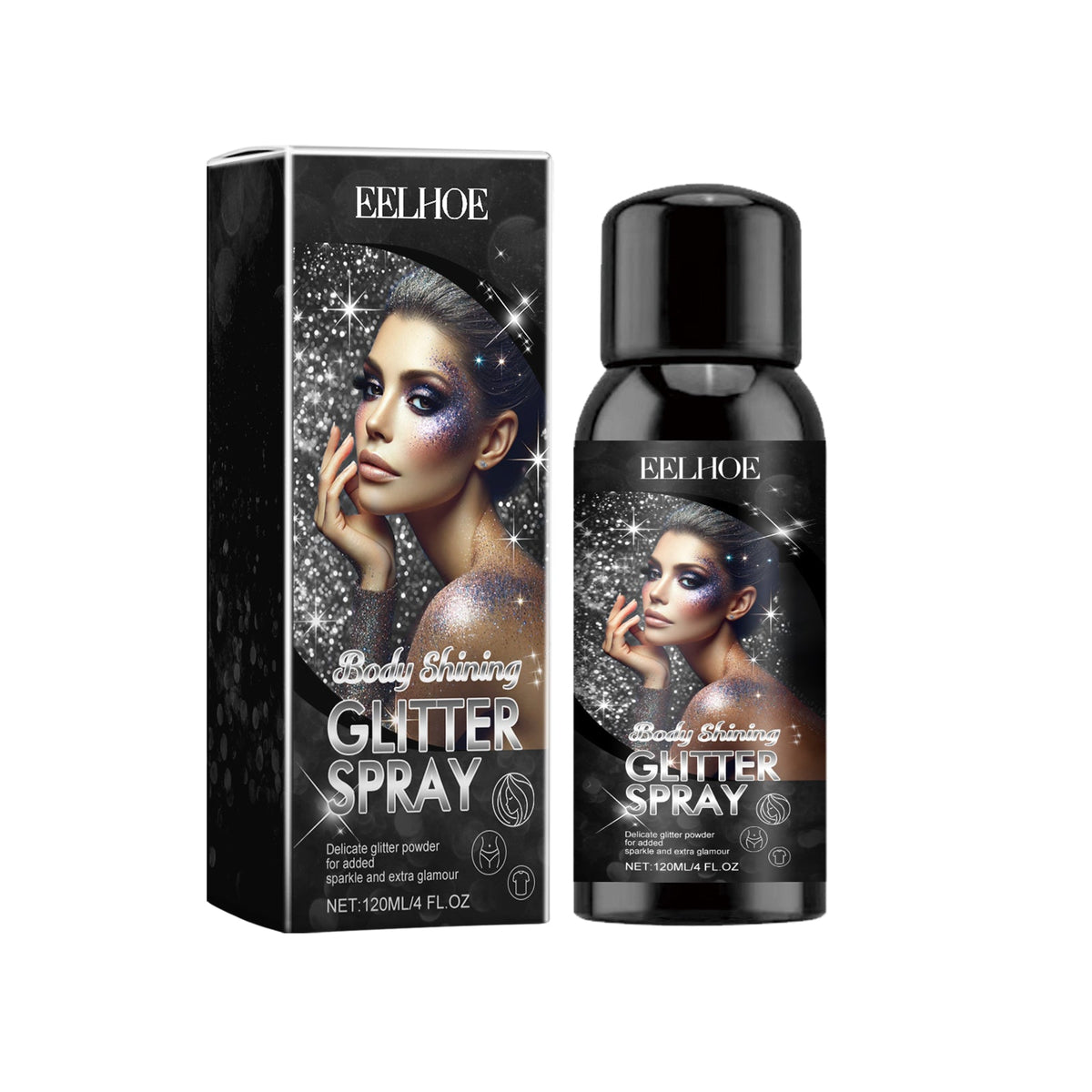 Glitter Spray Highlighter for Long-Lasting Body Glow