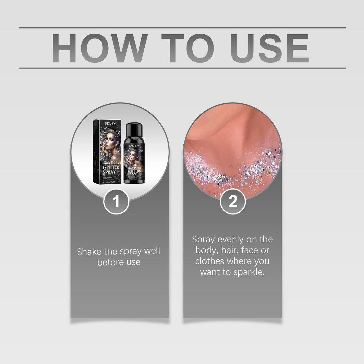 Glitter Spray Highlighter for Long-Lasting Body Glow