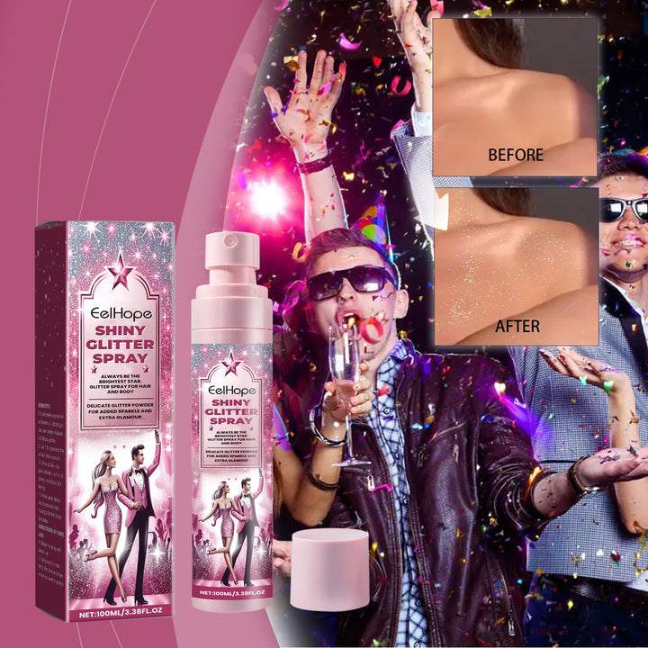 Glitter Spray Makeup for Face, Body & Hair Shimmer