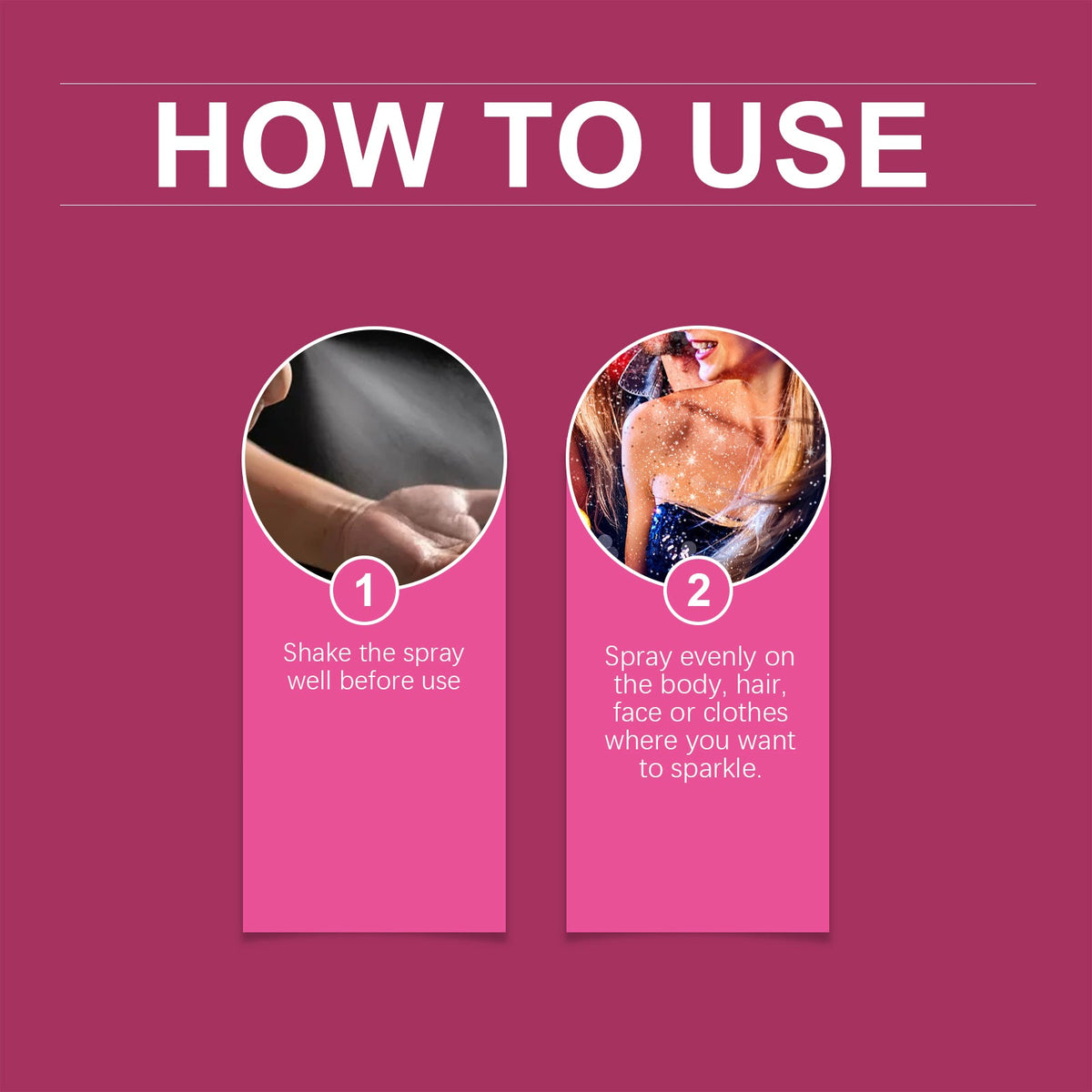 Glitter Spray Makeup for Face, Body & Hair Shimmer