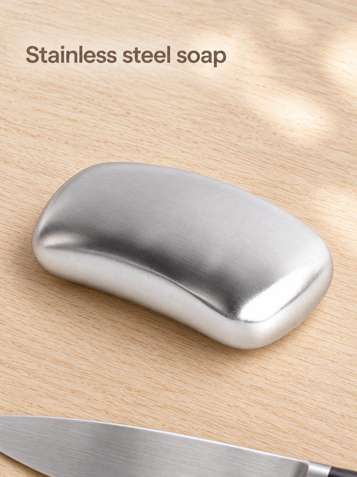 Stainless Steel Bar Soap That Removes Garlic and Fish Odor
