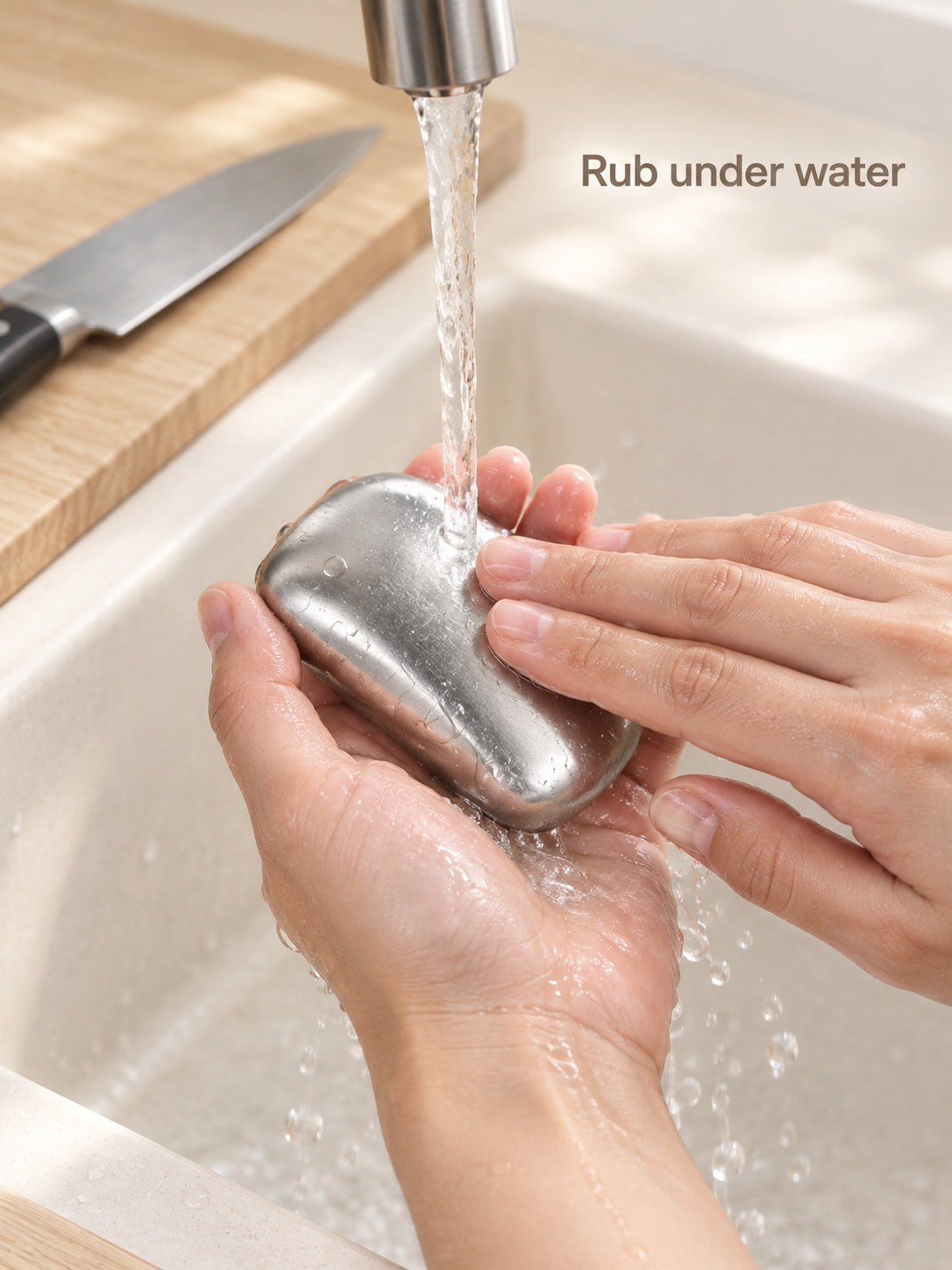 Stainless Steel Bar Soap That Removes Garlic and Fish Odor