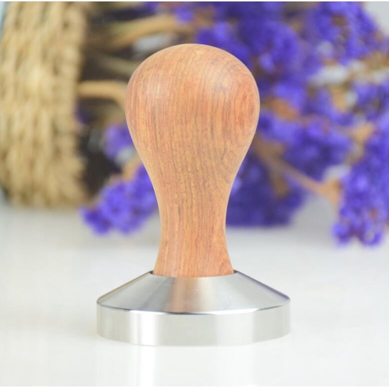 Espresso Tamper with Stainless Base and Rosewood Handle