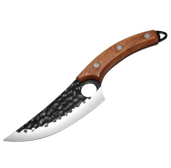 Hammered Forged Butcher Knife for Meat and Bone