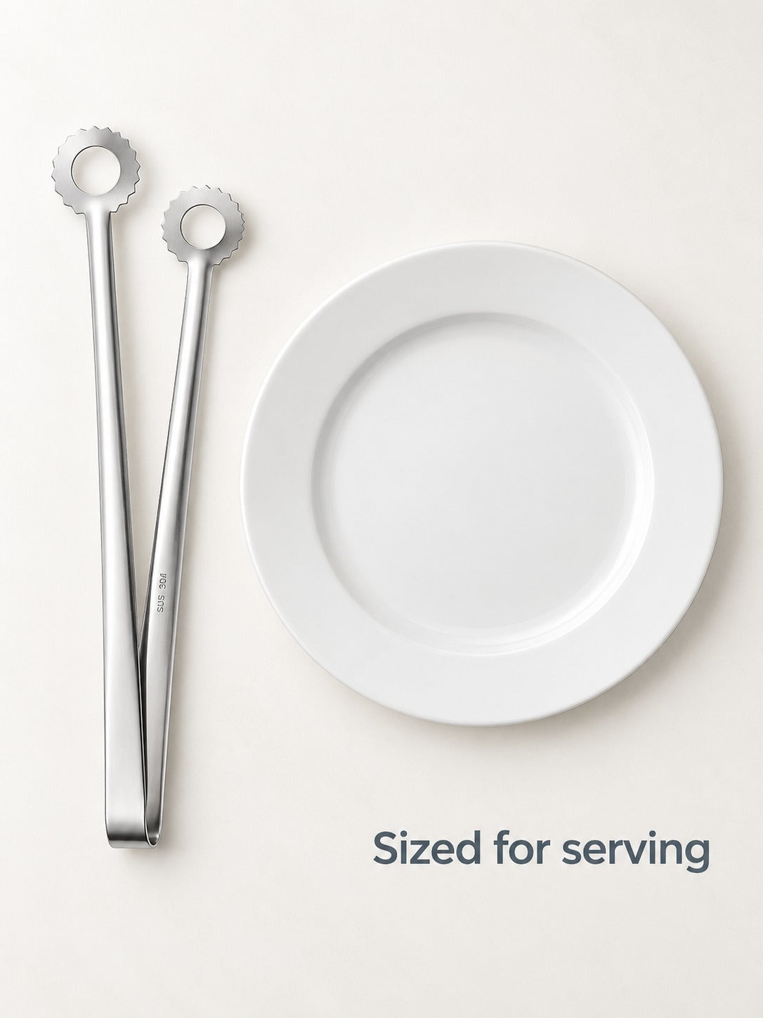 Stainless Steel Buffet Tongs for Bread and Desserts