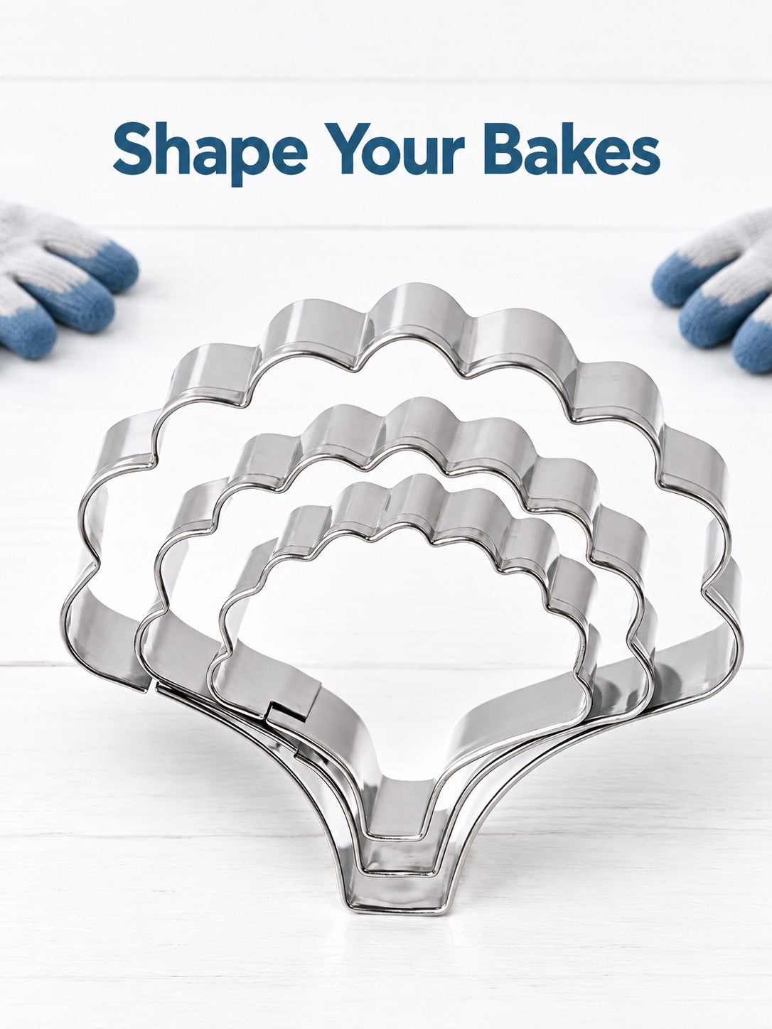 Stainless Steel Carnation Cookie Cutter Set, 3 Piece