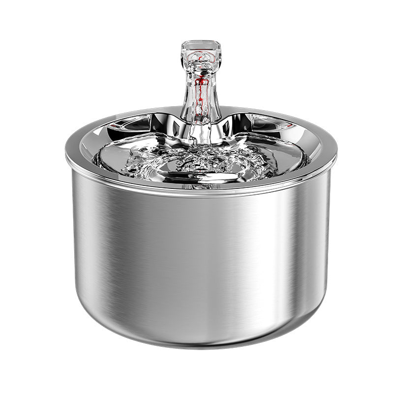 Stainless Steel Cat Water Fountain With Smart Filtration