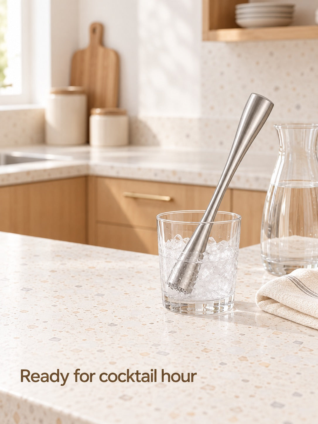 Stainless Steel Cocktail Muddler with Crushing Teeth
