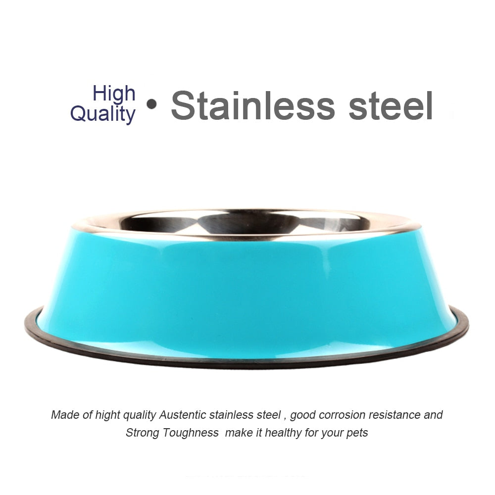 Stainless Steel Pet Bowl for Quiet, Stable Feeding