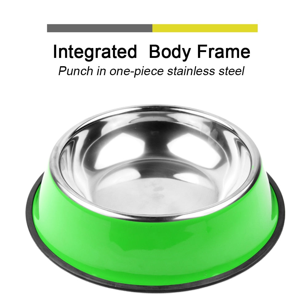 Stainless Steel Pet Bowl for Quiet, Stable Feeding