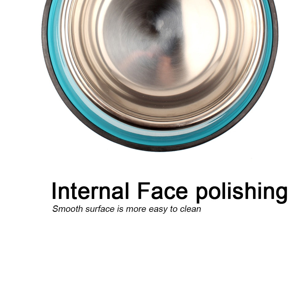 Stainless Steel Pet Bowl for Quiet, Stable Feeding