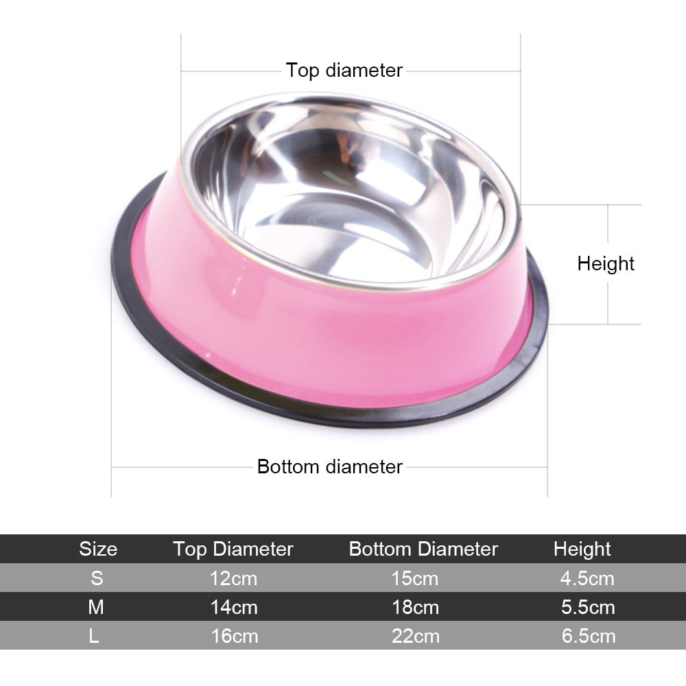 Stainless Steel Pet Bowl for Quiet, Stable Feeding