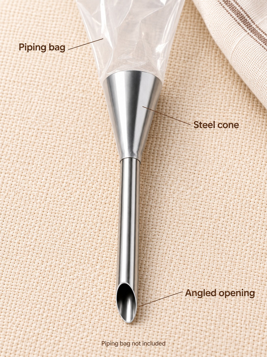 Stainless Steel Cream Puff Filling Nozzle for Bakers
