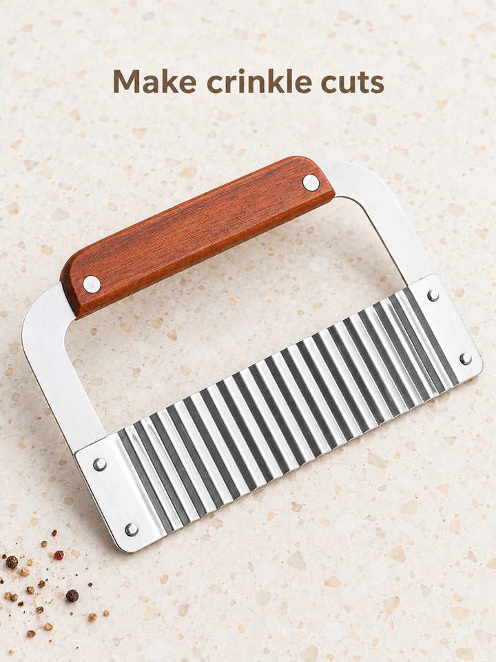 Stainless Steel Crinkle Cutter for Fries & Vegetables