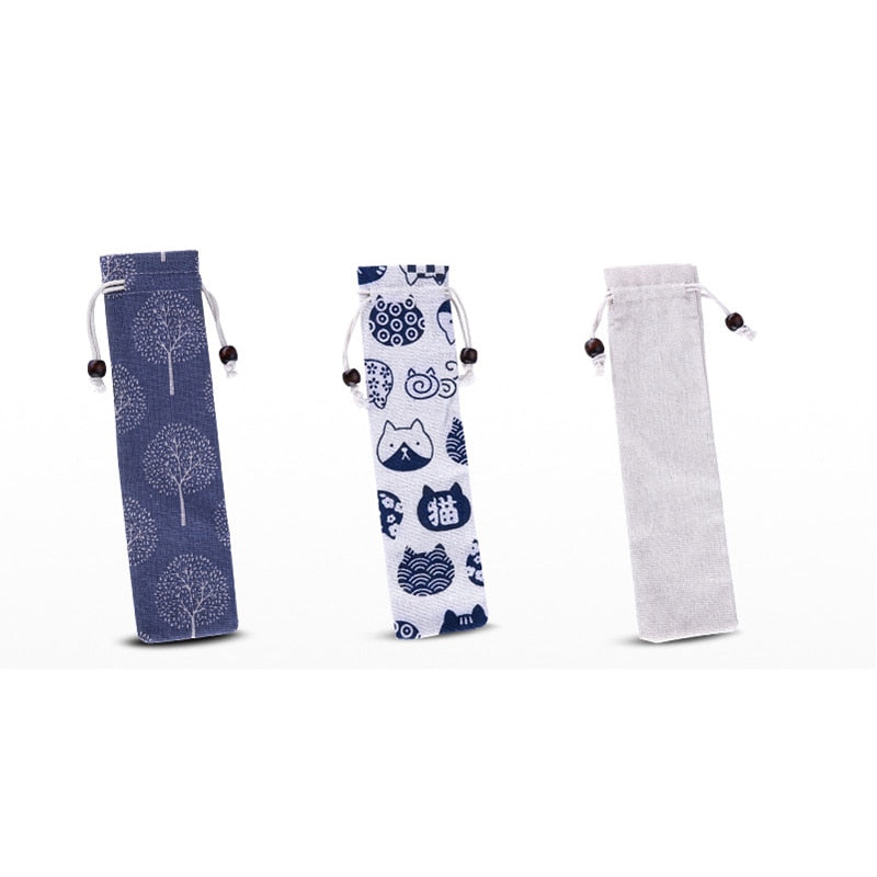 Reusable Stainless Steel Travel Cutlery Set with Pouch