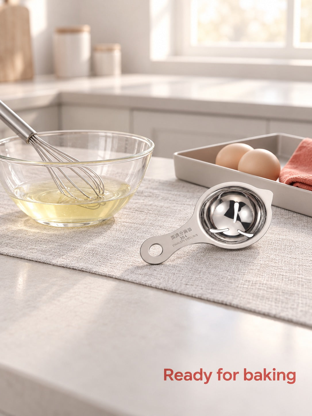 Stainless Steel Egg Separator for Clean, Intact Yolks