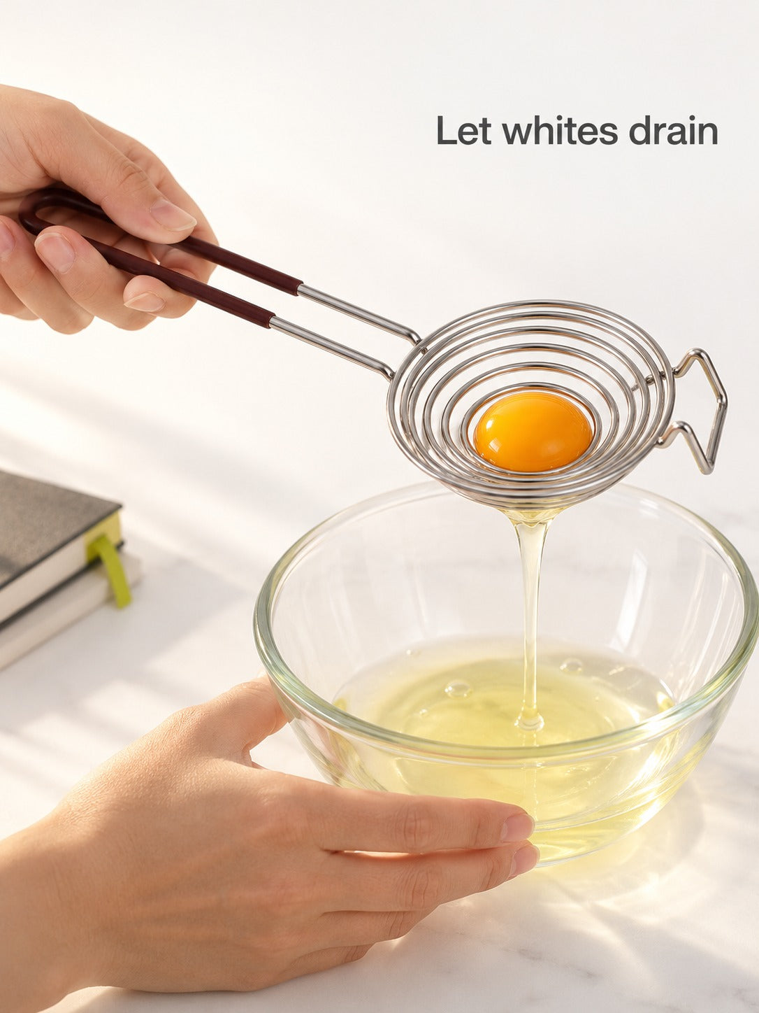 Stainless Steel Egg Separator for Clean, Intact Yolks