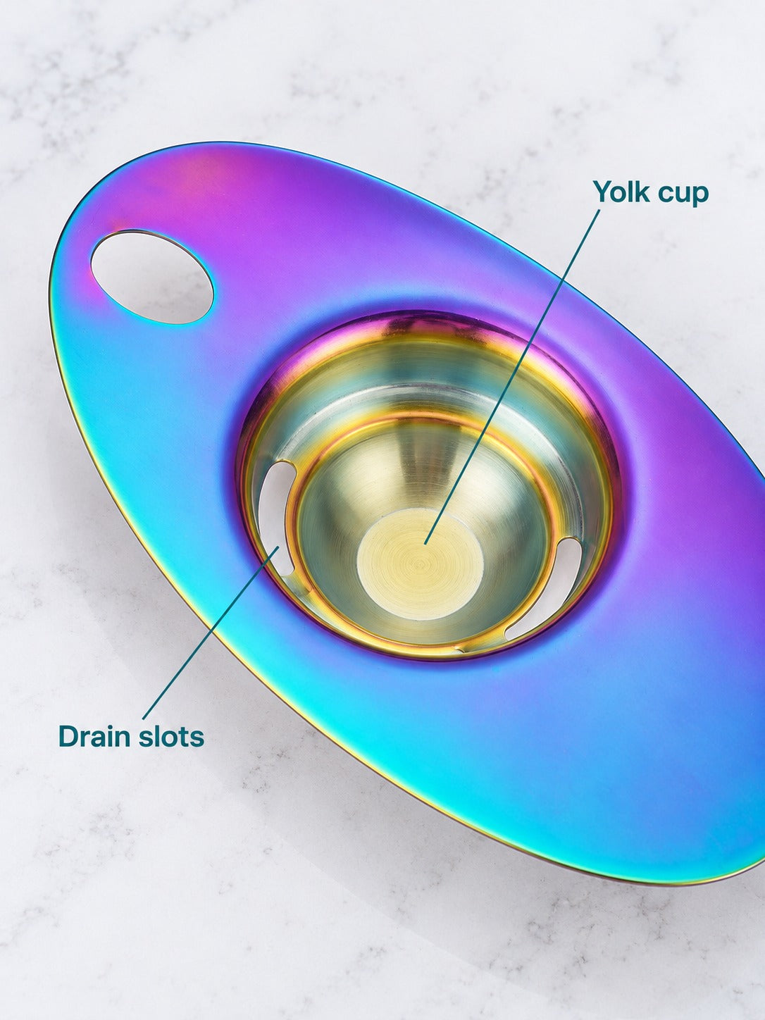 Stainless Steel Egg Separator That Keeps Yolks Whole