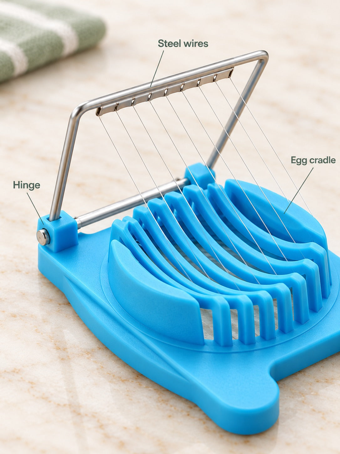 Stainless Steel Egg Slicer for Even, Neat Egg Slices