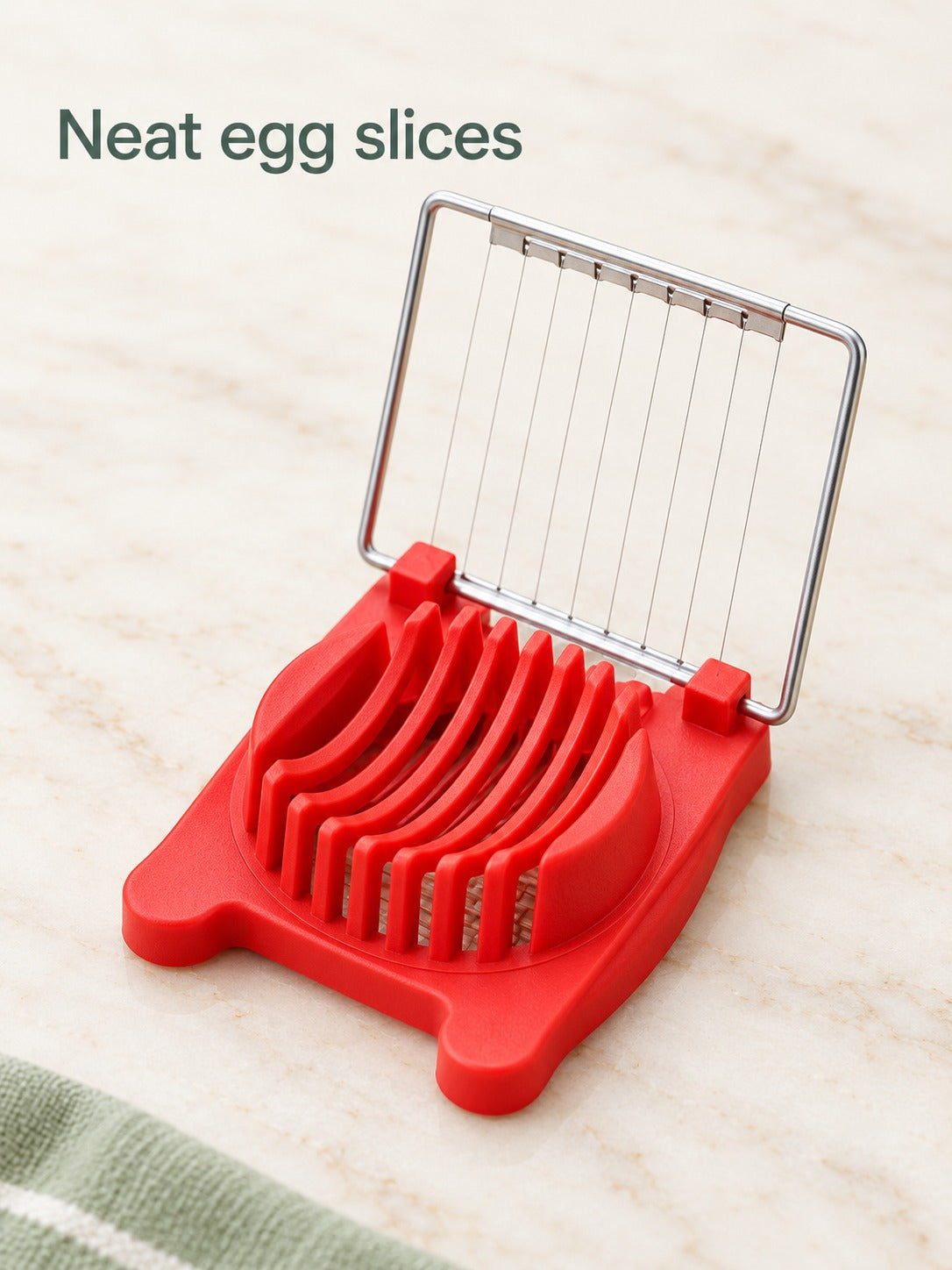 Stainless Steel Egg Slicer for Even, Neat Egg Slices