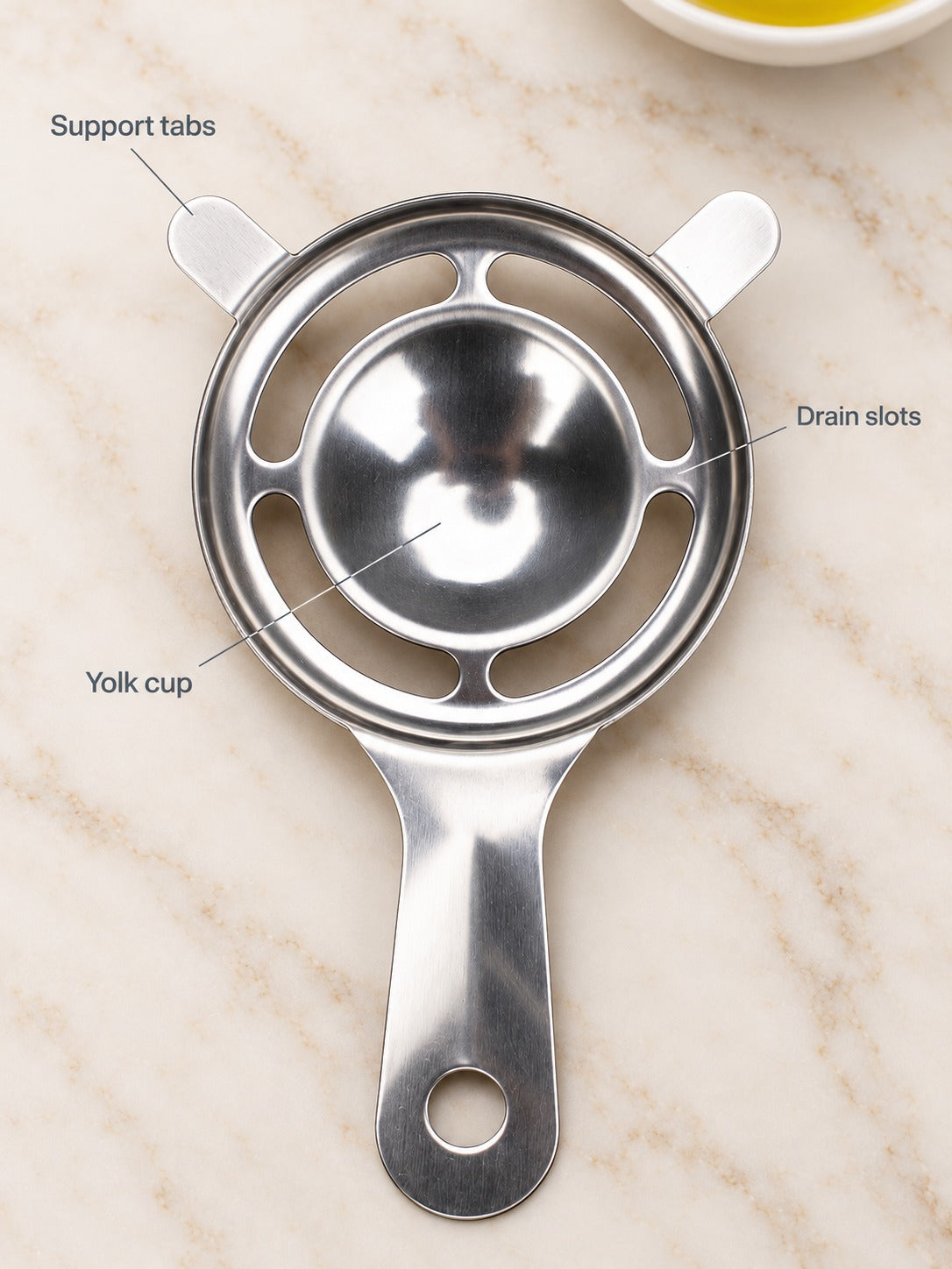 Stainless Steel Egg White Separator for Whole Yolks