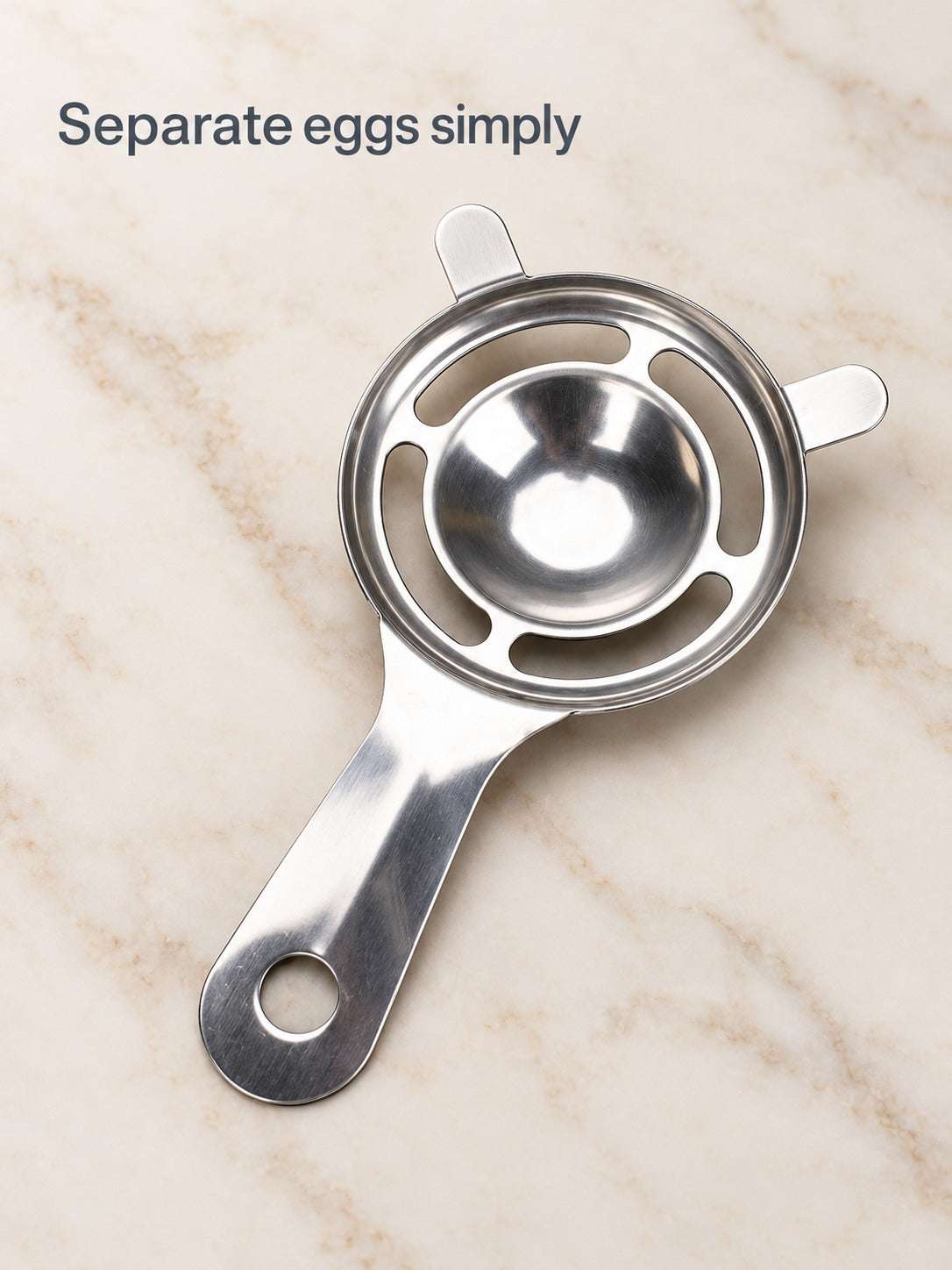 Stainless Steel Egg White Separator for Whole Yolks