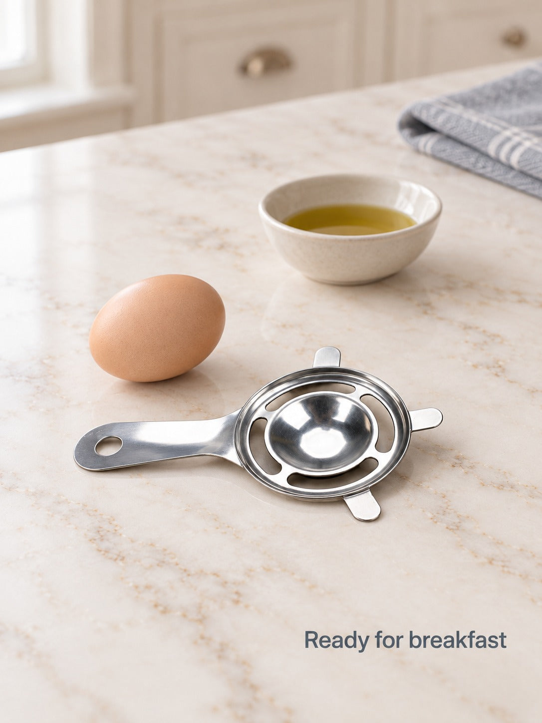 Stainless Steel Egg White Separator for Whole Yolks