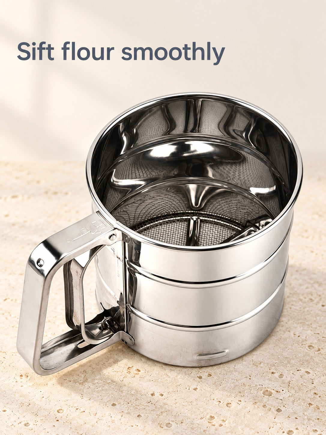 Stainless Steel Hand Flour Sieve for Lump-Free Baking