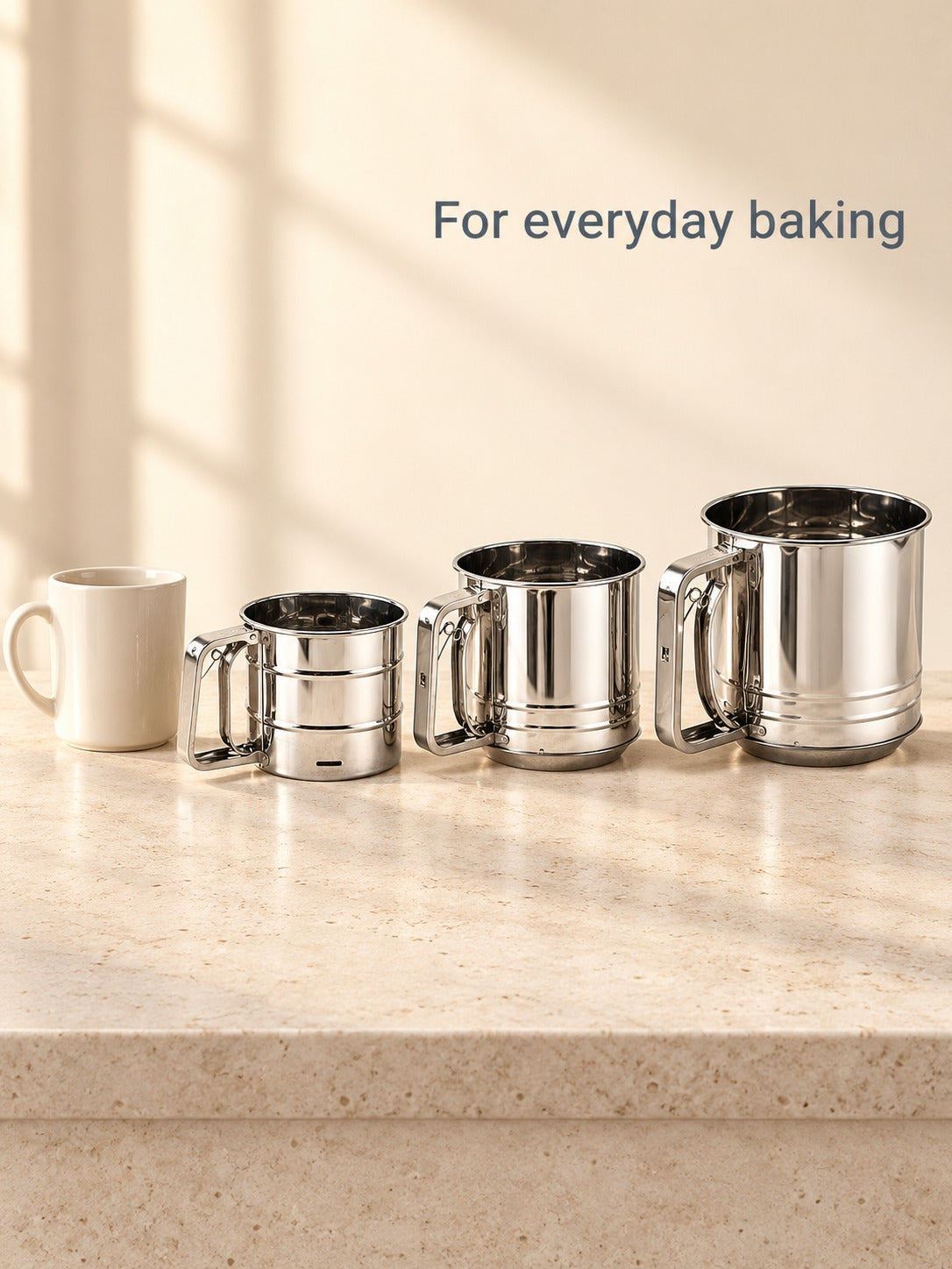 Stainless Steel Hand Flour Sieve for Lump-Free Baking