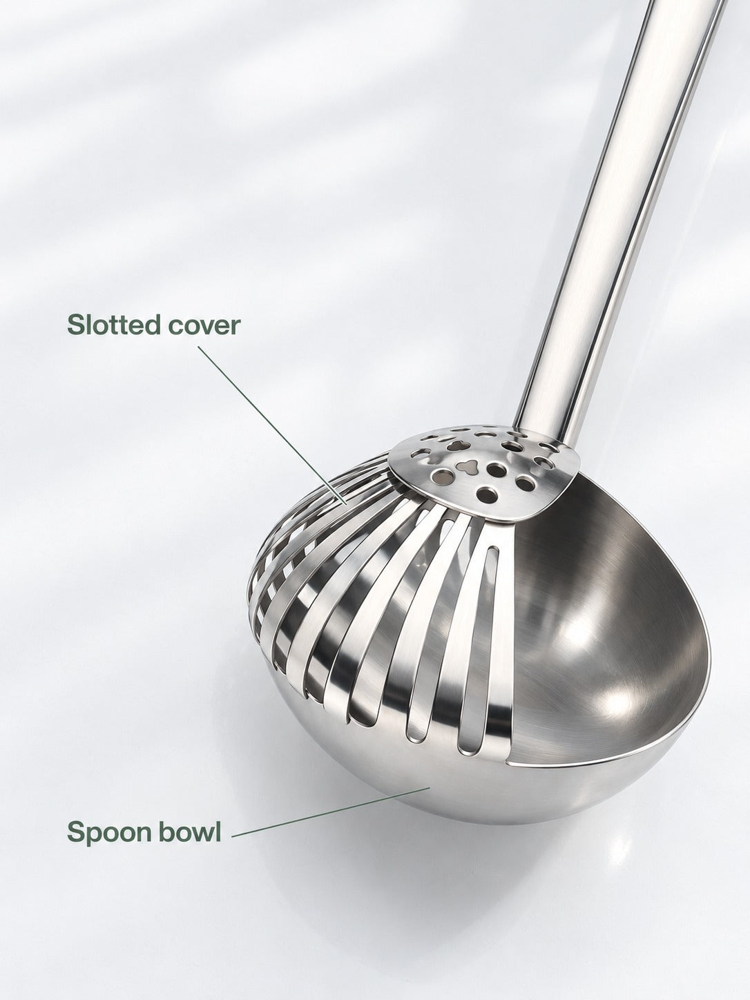 Stainless Steel Hot Pot Spoon with Strainer for Soup
