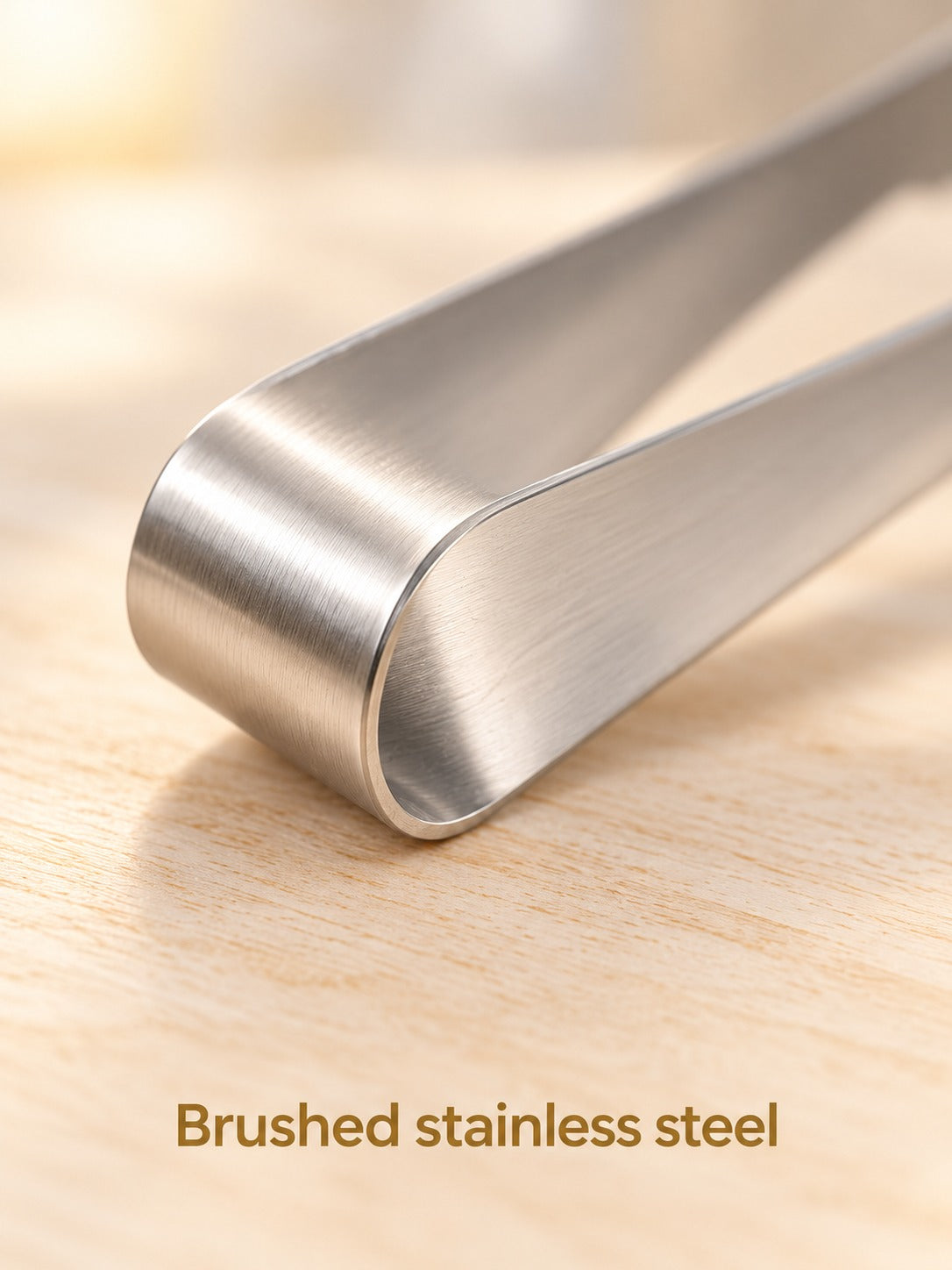 Stainless Steel Ice Cube Tongs with Serrated Grip Tips