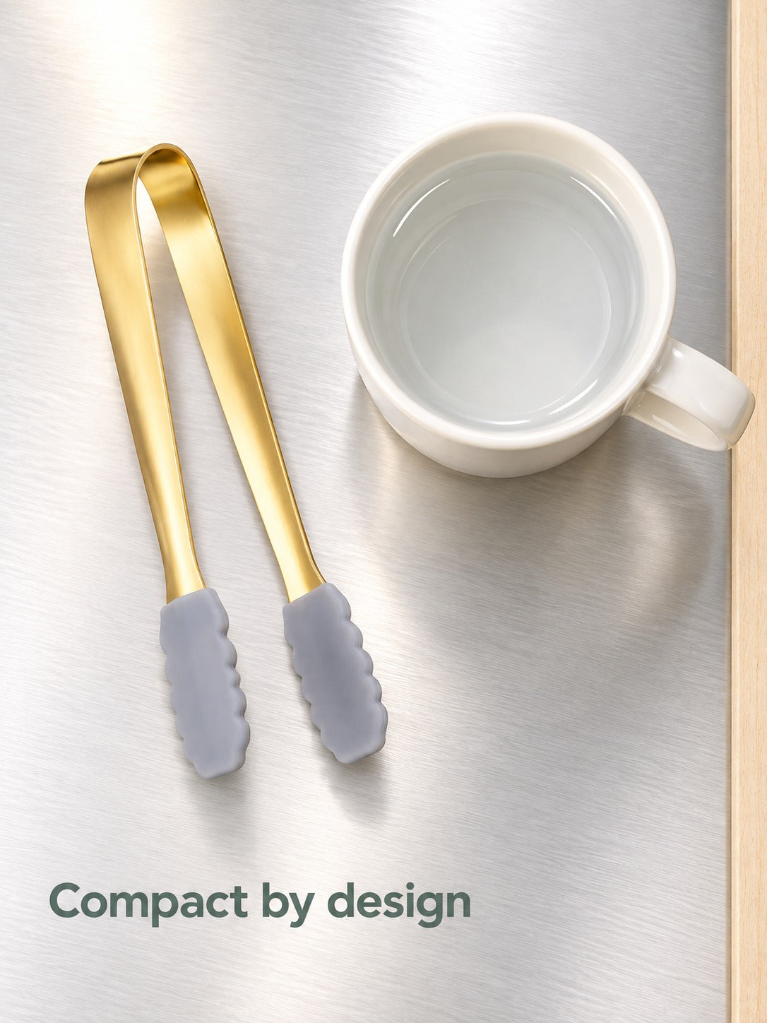 Stainless Steel Ice Tongs with Non-Slip Silicone Grip