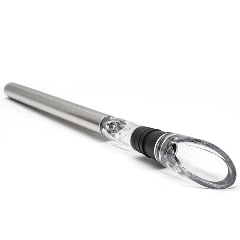 Stainless Steel Wine Chiller Stick With Pourer, No Ice